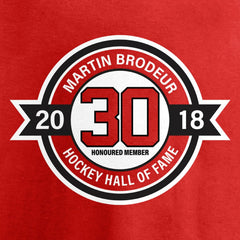 Martin Brodeur New Jersey Devils - Fanatics Youth Hall of Fame T-Shirt Red