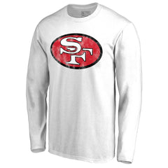 San Francisco 49ers Throwback Logo Long Sleeve T-shirt White - NFL