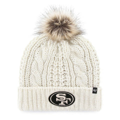 San Francisco 49ers '47 Women's Meeko Cuffed Knit Hat With Pom White - 47 brand