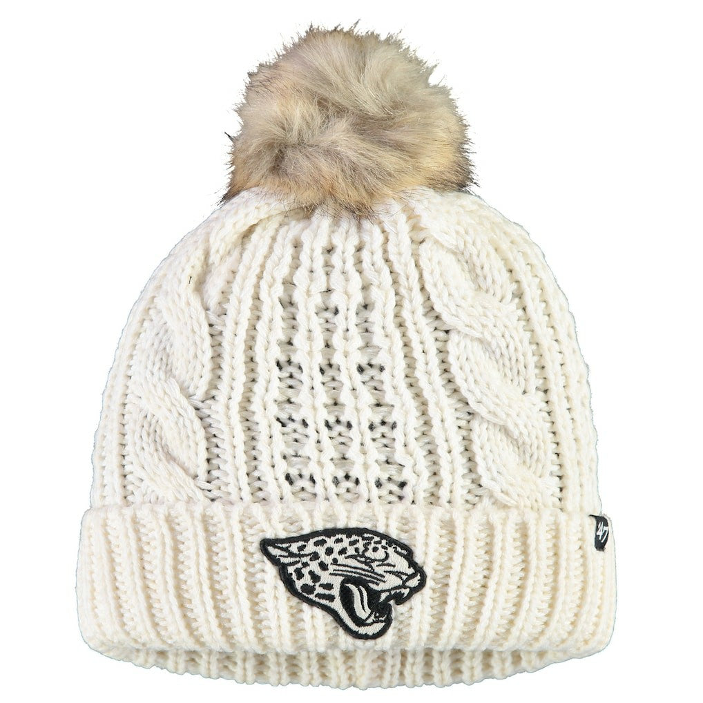 Jacksonville Jaguars '47 Women's Meeko Cuffed Knit Hat With Pom Cream - 47 brand