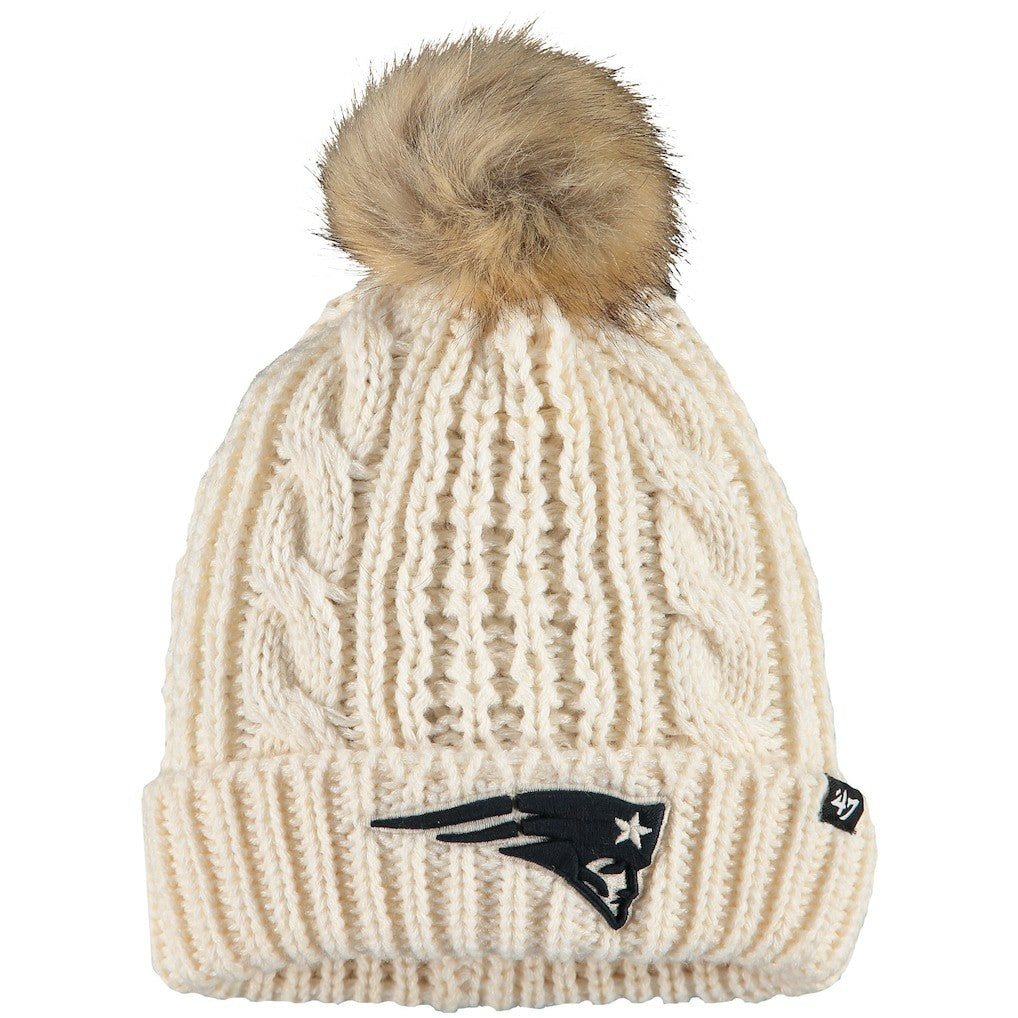 New England Patriots '47 Women's Meeko Cuffed Knit Hat Cream - 47 brand