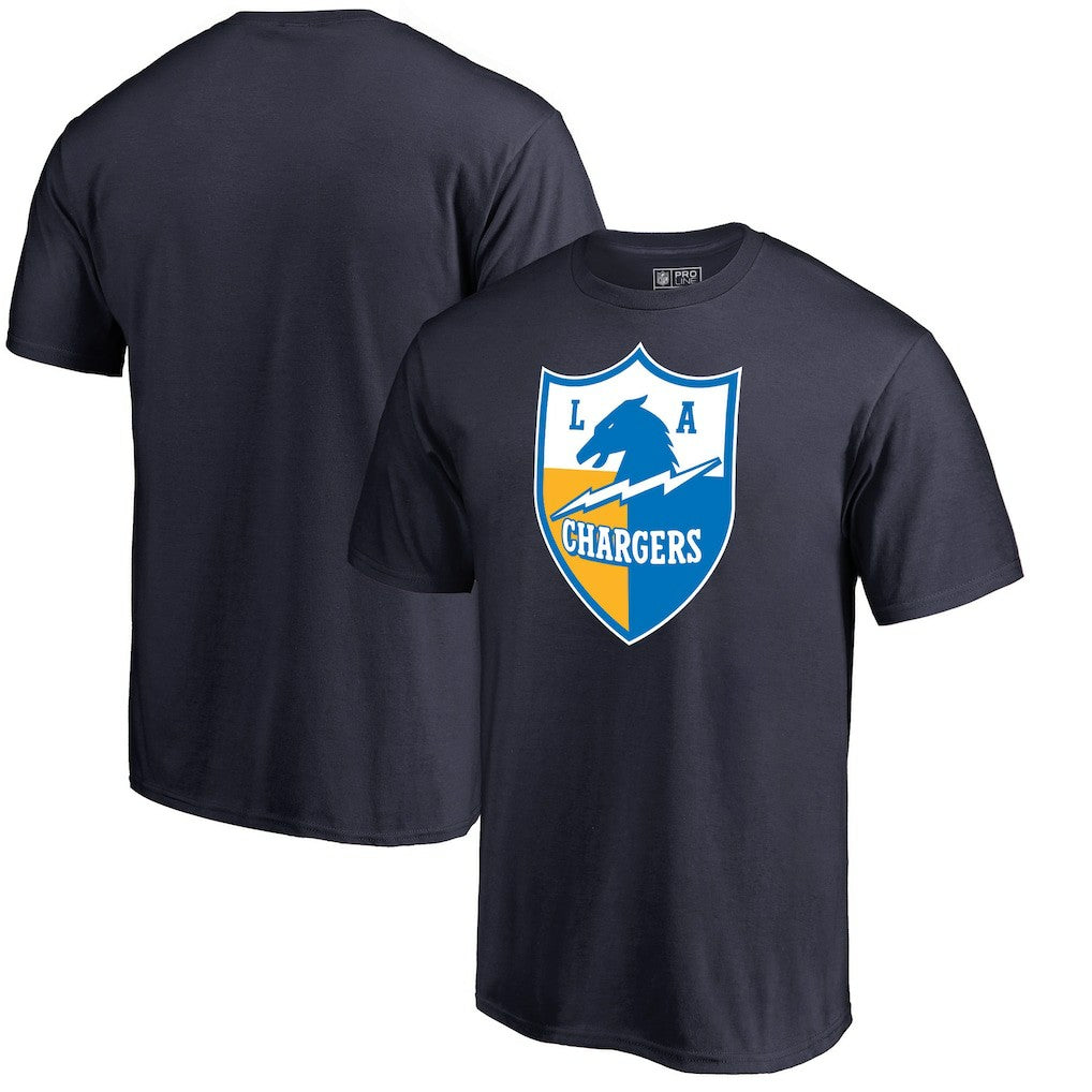 Los Angeles Chargers Vintage Shield Logo T-Shirt Navy - NFL