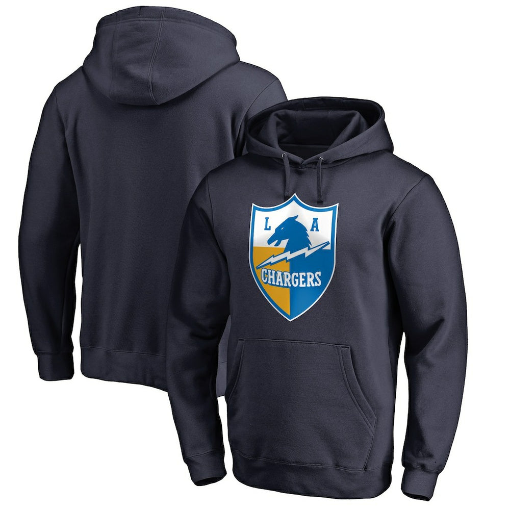 Los Angeles Chargers Vintage Shield Logo Pullover Hoodie Navy - NFL