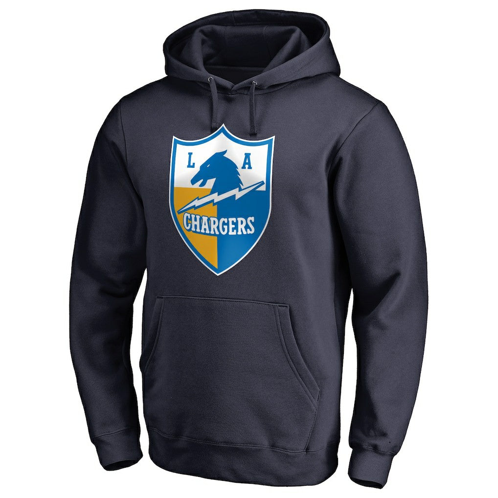 Los Angeles Chargers Vintage Shield Logo Pullover Hoodie Navy - NFL