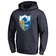 Los Angeles Chargers Vintage Shield Logo Pullover Hoodie Navy - NFL