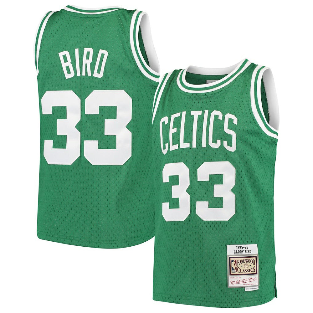 Mitchell & Ness - Larry Bird Boston Celtics Youth Hardwood Classics Swingman Throwback Jersey - Kelly Green