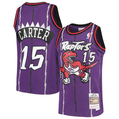 Mitchell & Ness - Vince Carter Toronto Raptors Youth 1998/99 Hardwood Classics Swingman Throwback Jersey - Purple