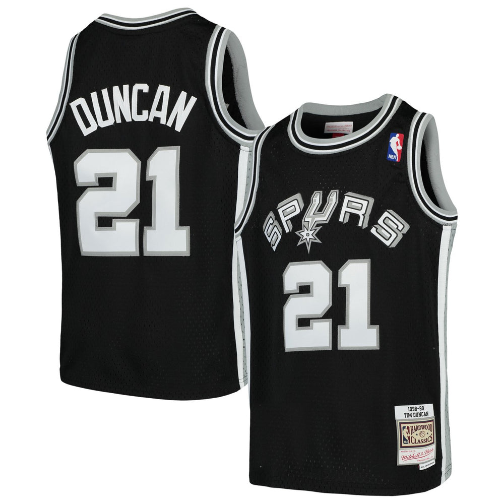 Mitchell & Ness - Tim Duncan San Antonio Spurs Youth Swingman Throwback Jersey - Black