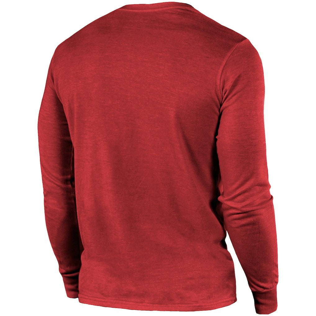 Arizona Cardinals Majestic Threads Lockup Tri-Blend Long Sleeve T-Shirt Cardinal - NFL