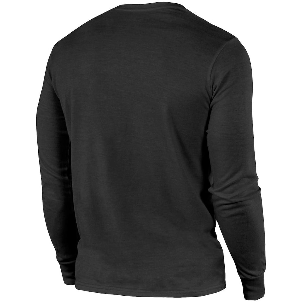 Las Vegas Raiders Majestic Threads Lockup Tri-Blend Long Sleeve T-Shirt Black - NFL