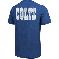 Indianapolis Colts Majestic Threads Tri-Blend Pocket T-Shirt Heathered Royal - NFL