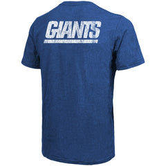 New York Giants Majestic Threads Tri-Blend Pocket T-Shirt Heathered Royal - NFL