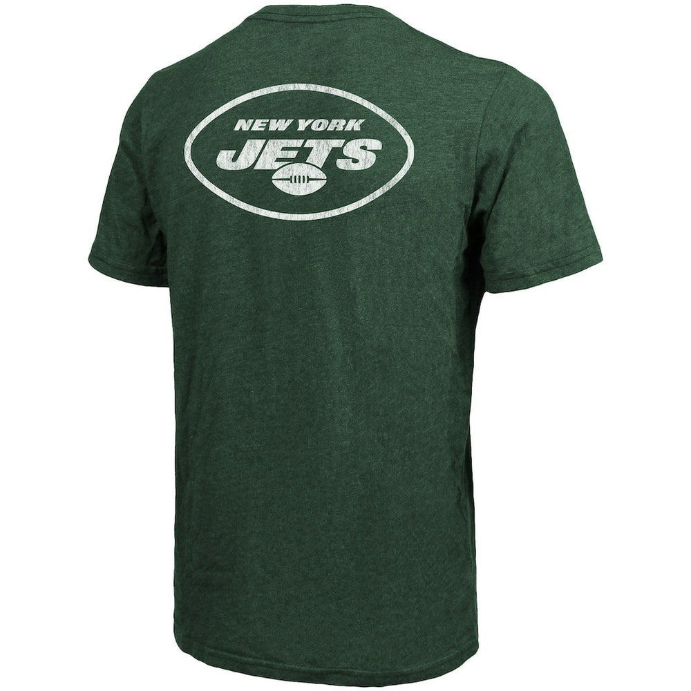 New York Jets Majestic Threads Tri-Blend Pocket T-Shirt Heathered Green - NFL