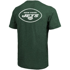 New York Jets Majestic Threads Tri-Blend Pocket T-Shirt Heathered Green - NFL