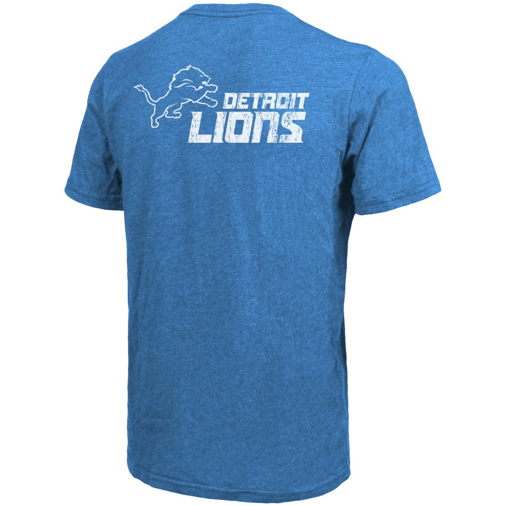 Detroit Lions Majestic Threads Tri-Blend Pocket T-Shirt Blue - NFL