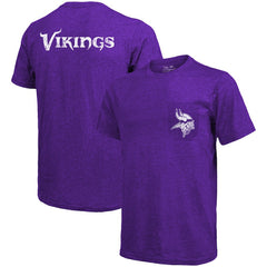 Minnesota Vikings Majestic Threads Tri-Blend Pocket T-Shirt Heathered Purple - NFL