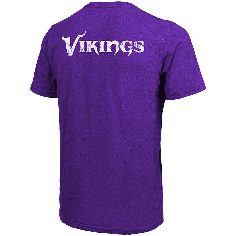 Minnesota Vikings Majestic Threads Tri-Blend Pocket T-Shirt Heathered Purple - NFL