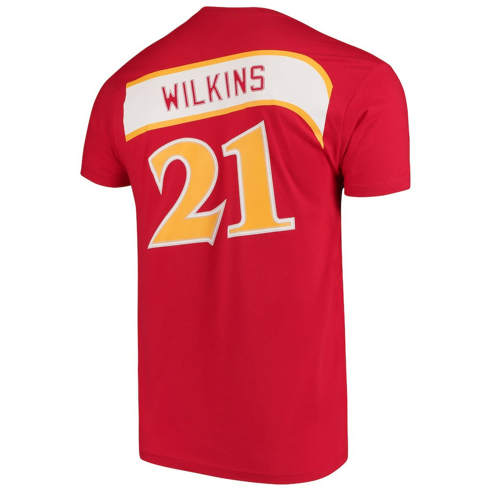 Mitchell & Ness - Dominique Wilkins Atlanta Hawks Hardwood Classics Team Name & Number T-Shirt - Red