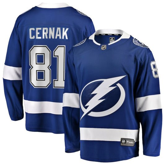 Erik Cernak Tampa Bay Lightning Fanatics Home Breakaway Player Jersey - Blue | NHL Jerseys