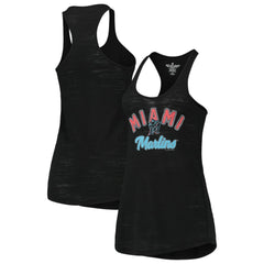 Miami Marlins Soft as a Grape Women's Multi-Count Tri-Blend Tank Top for sale
