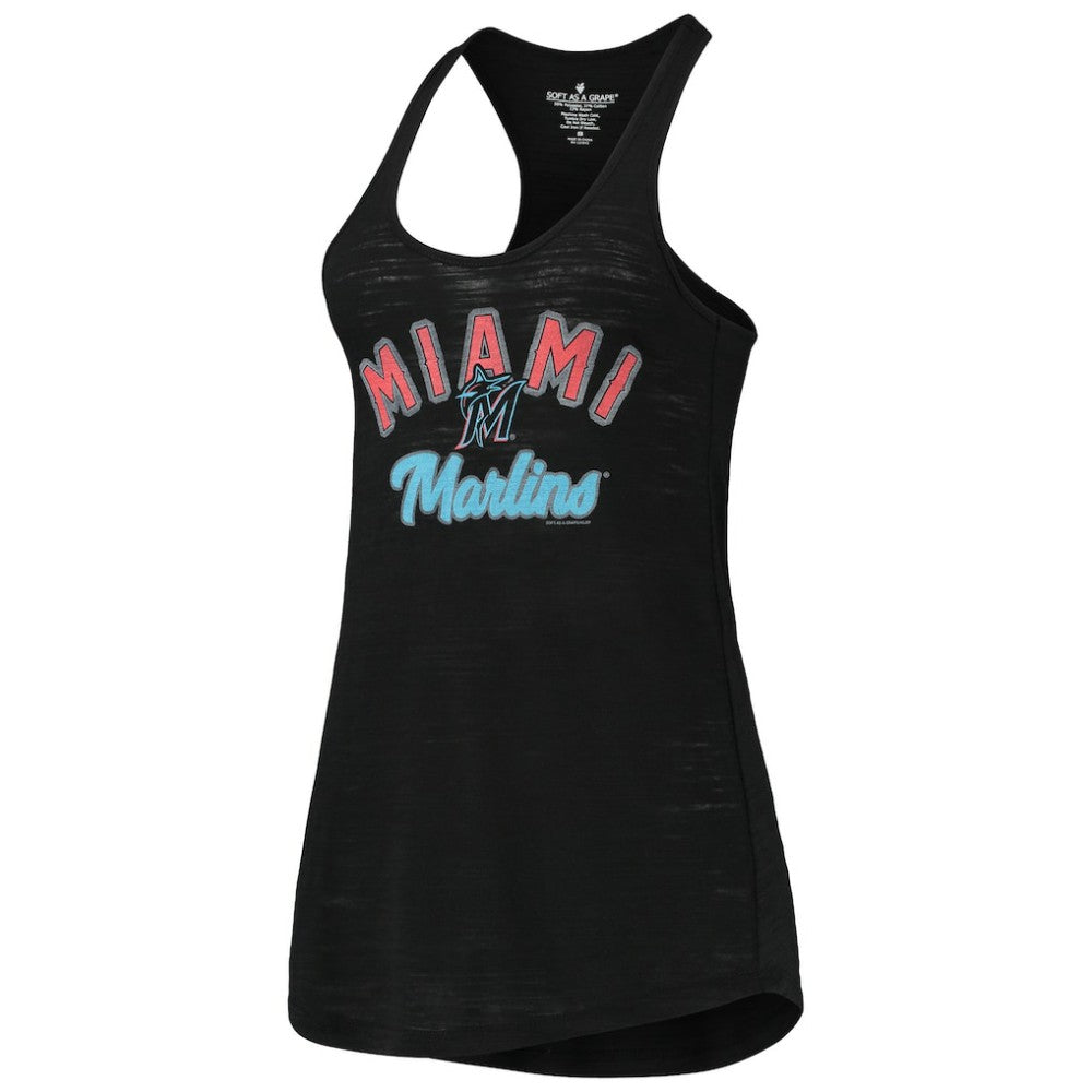 Miami Marlins Soft as a Grape Women's Multi-Count Tri-Blend Tank Top for sale