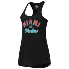 Miami Marlins Soft as a Grape Women's Multi-Count Tri-Blend Tank Top for sale