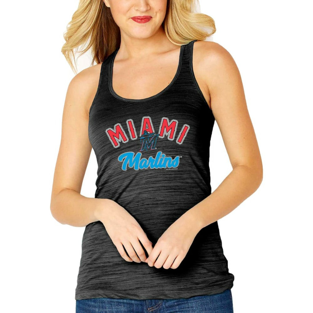 Miami Marlins Soft as a Grape Women's Multi-Count Tri-Blend Tank Top for sale
