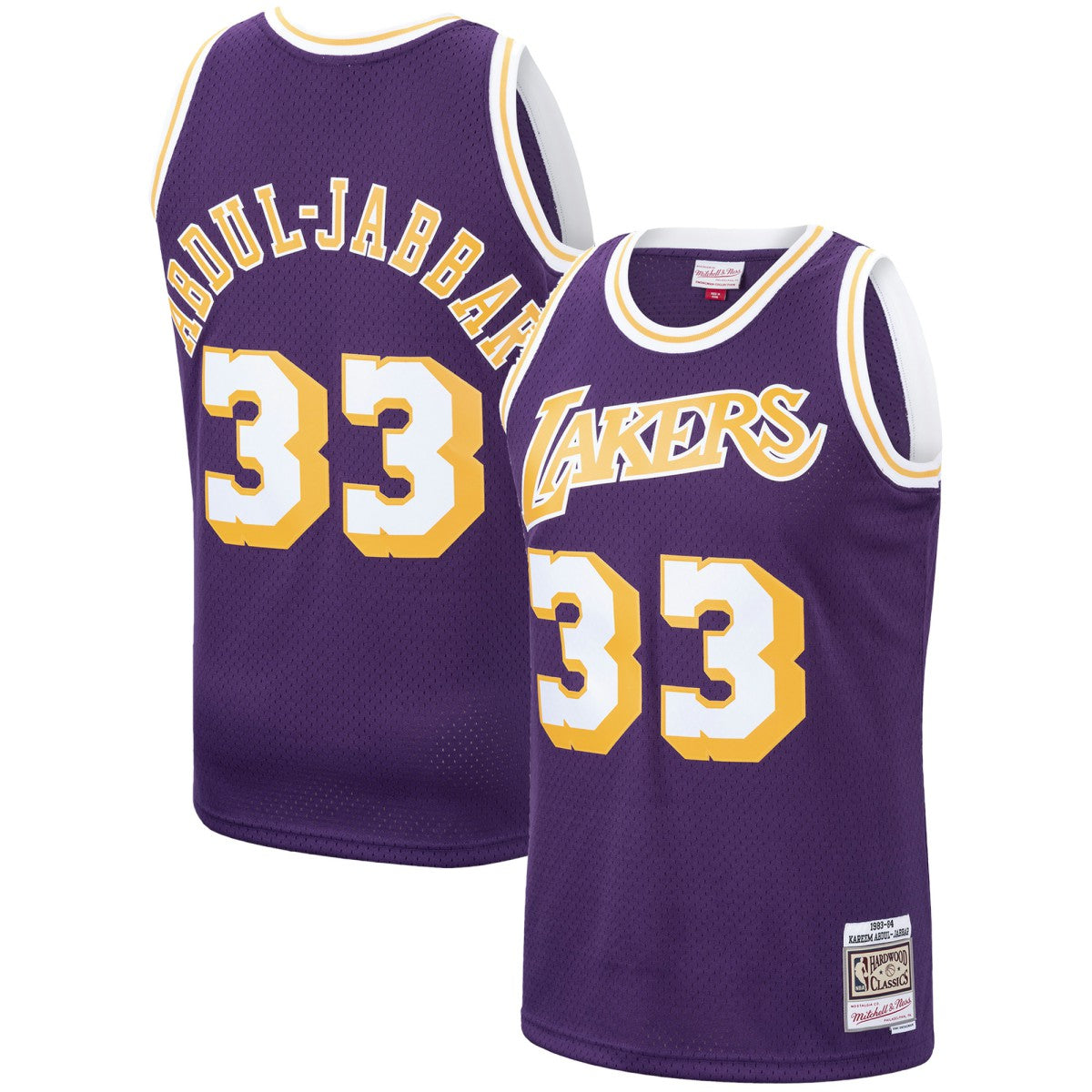 Kareem Abdul-Jabbar Los Angeles Lakers Hardwood Classics Swingman Jersey - Purple | NBA Jerseys