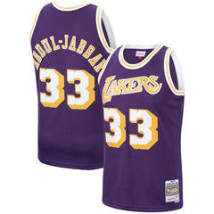Mitchell & Ness - Kareem Abdul-Jabbar Los Angeles Lakers Hardwood Classics Swingman Jersey - Purple