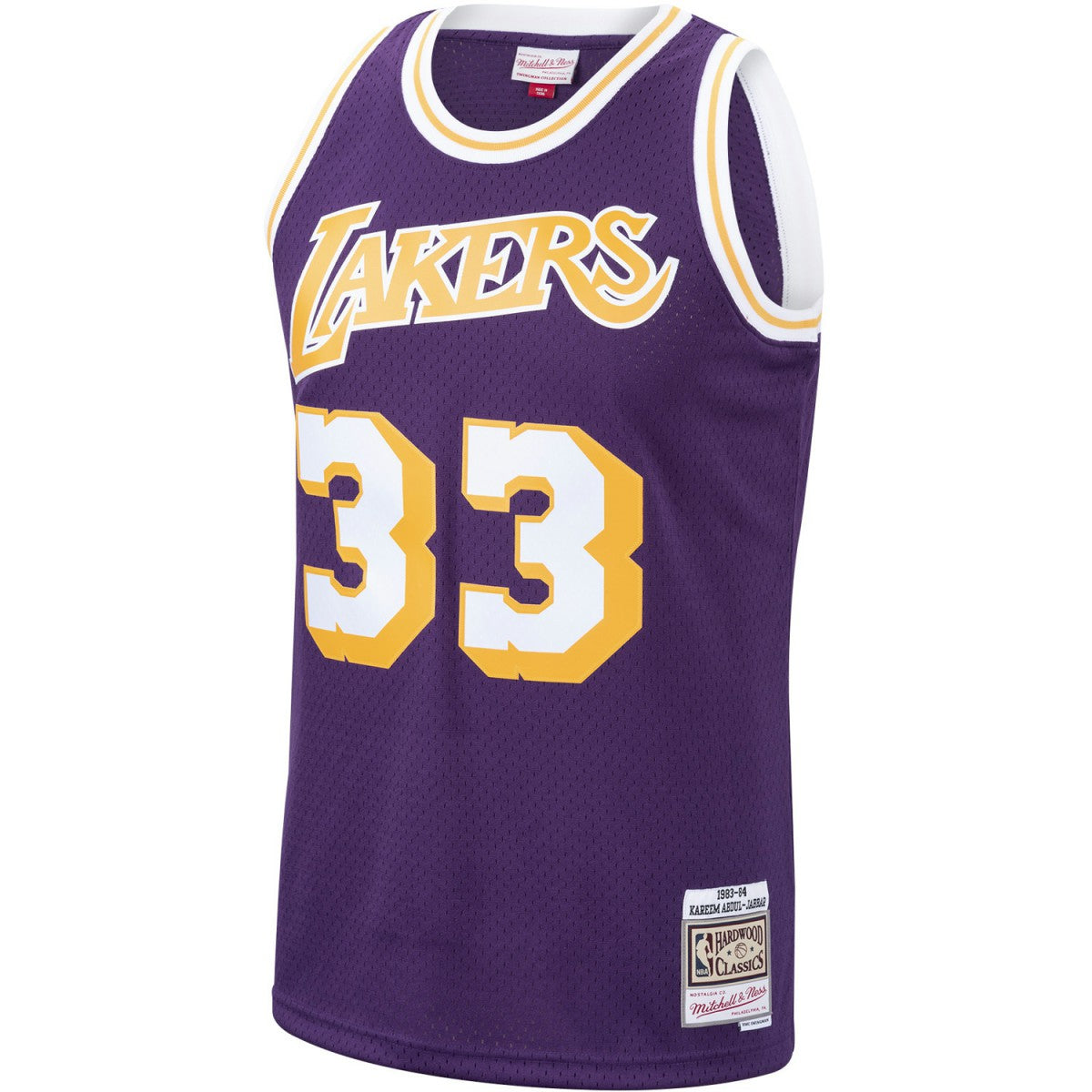 Mitchell & Ness - Kareem Abdul-Jabbar Los Angeles Lakers Hardwood Classics Swingman Jersey - Purple