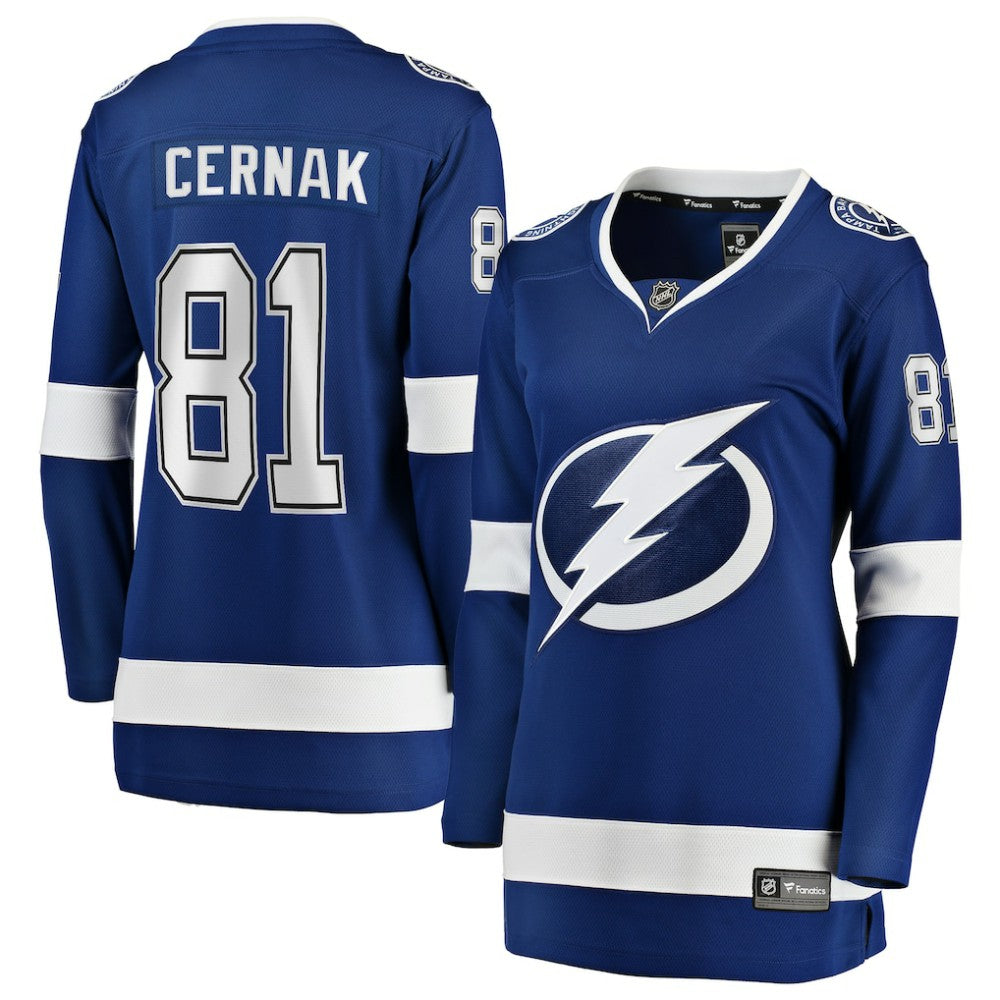 Erik Cernak Tampa Bay Lightning - Fanatics Women's Home Breakaway Player Jersey Blue