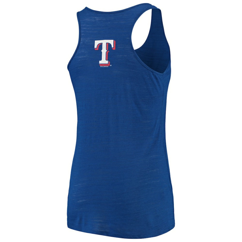 Texas Rangers Soft as a Grape Women's Plus Size Swing for the Fences Racerback Tank Top for sale