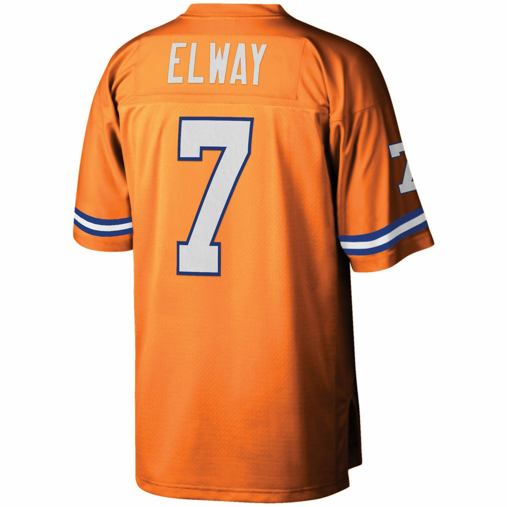 John Elway Denver Broncos Youth 1990 Legacy Retired Player Jersey Orange - Mitchell & Ness