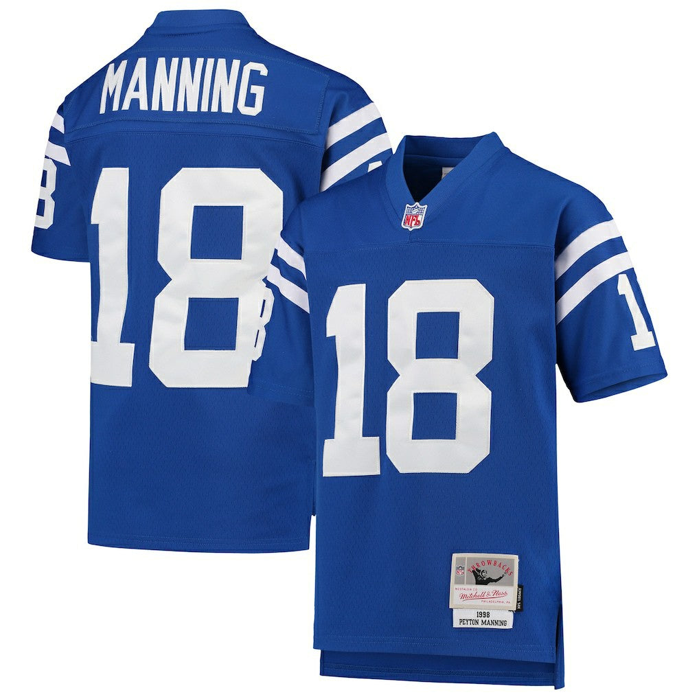Peyton Manning Indianapolis Colts Youth 1998 Legacy Retired Player Jersey Royal - Mitchell & Ness