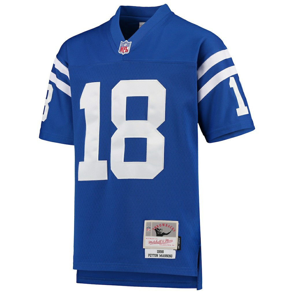 Peyton Manning Indianapolis Colts Youth 1998 Legacy Retired Player Jersey Royal - Mitchell & Ness