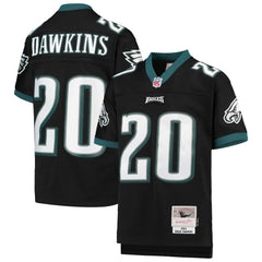 Brian Dawkins Philadelphia Eagles Youth 2004 Legacy Retired Player Jersey Black - Mitchell & Ness