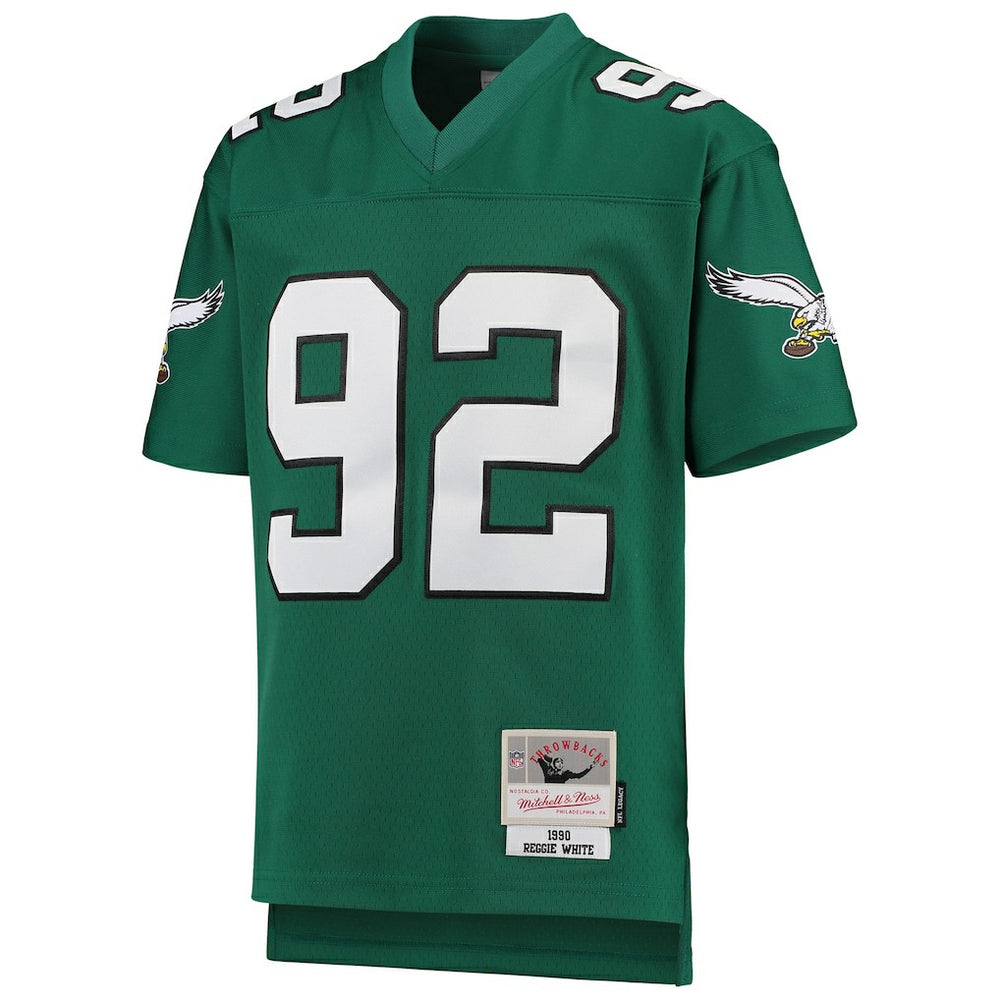 Reggie White Philadelphia Eagles Youth 1990 Legacy Retired Player Jersey Green - Mitchell & Ness