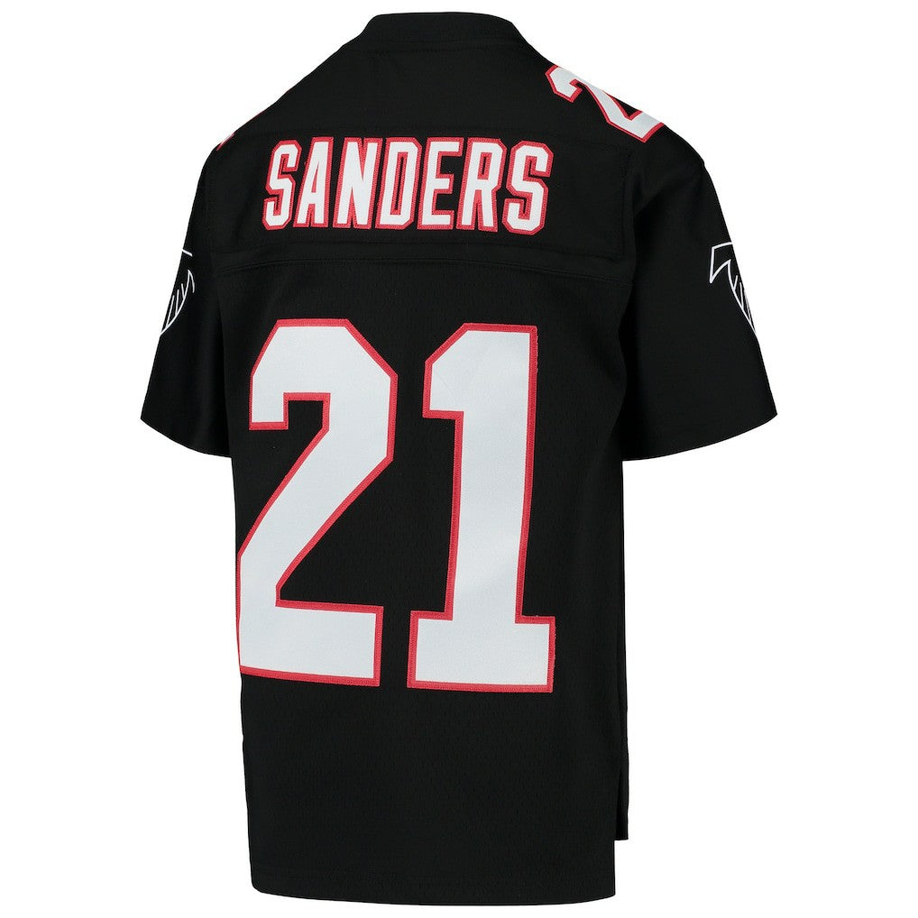 Deion Sanders Atlanta Falcons Youth 1992 Legacy Retired Player Jersey Black - Mitchell & Ness