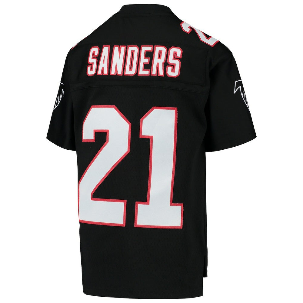 Deion Sanders Atlanta Falcons Youth 1992 Legacy Retired Player Jersey Black - Mitchell & Ness