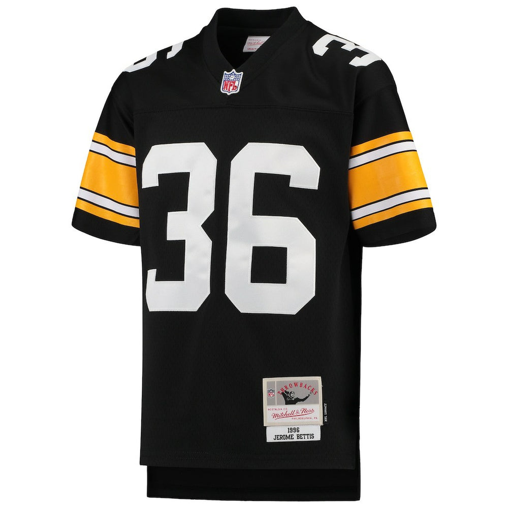 Jerome Bettis Pittsburgh Steelers Youth 1996 Legacy Retired Player Jersey Black - Mitchell & Ness