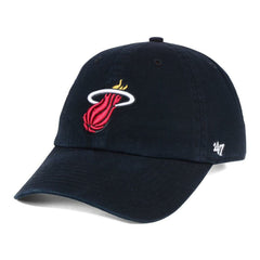 47 brand - Miami Heat '47 Core Logo Clean Up Adjustable Hat - Black
