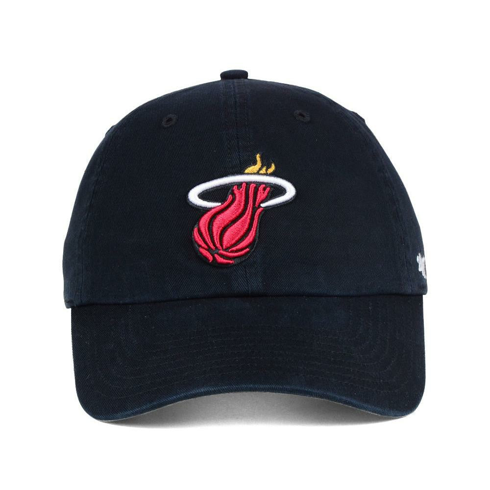 47 brand - Miami Heat '47 Core Logo Clean Up Adjustable Hat - Black