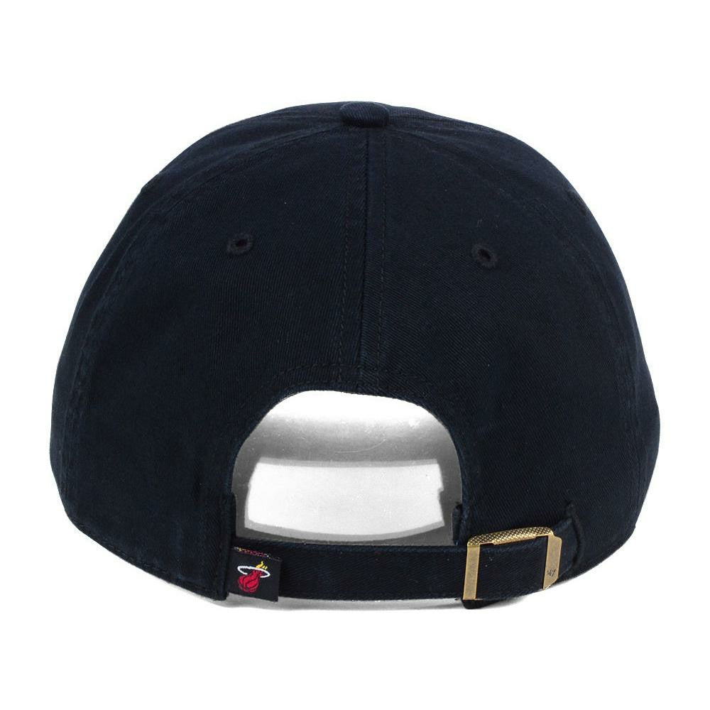 47 brand - Miami Heat '47 Core Logo Clean Up Adjustable Hat - Black