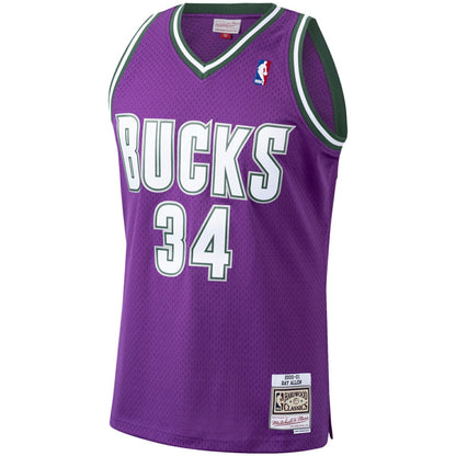 Ray Allen Milwaukee Bucks 2000/01 Hardwood Classics Swingman Jersey - Purple | NBA Jerseys