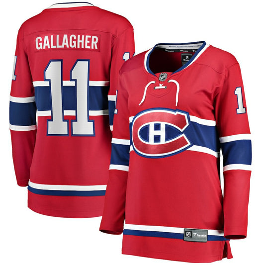 Brendan Gallagher Montreal Canadiens Fanatics Women's Home Breakaway Player Jersey - Red | NHL Jerseys