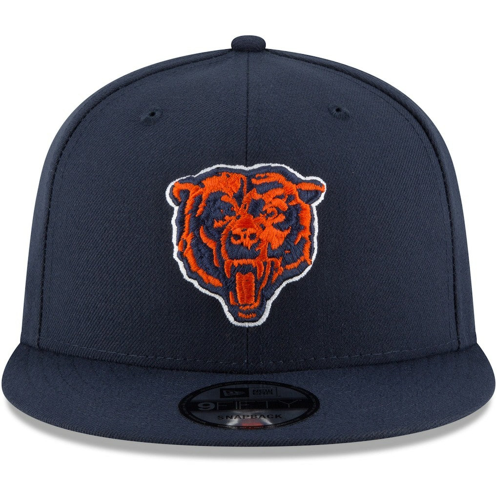 Chicago Bears New Era Head Basic 9FIFTY Adjustable Snapback Hat Navy - NFL