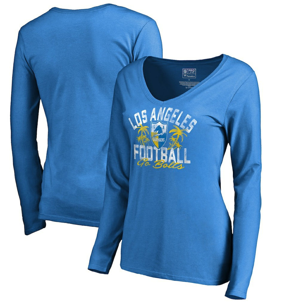 Los Angeles Chargers Women's Hometown Collection LA Football Long Sleeve T-Shirt Powder Blue - NFL