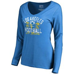 Los Angeles Chargers Women's Hometown Collection LA Football Long Sleeve T-Shirt Powder Blue - NFL