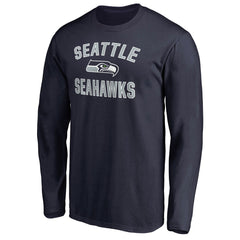 Seattle Seahawks Victory Arch Long Sleeve T-Shirt College Navy - NFL