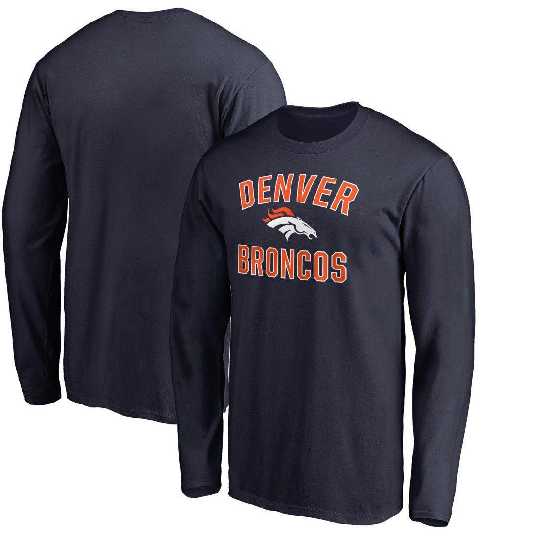 Denver Broncos Victory Arch Long Sleeve T-Shirt Navy - NFL